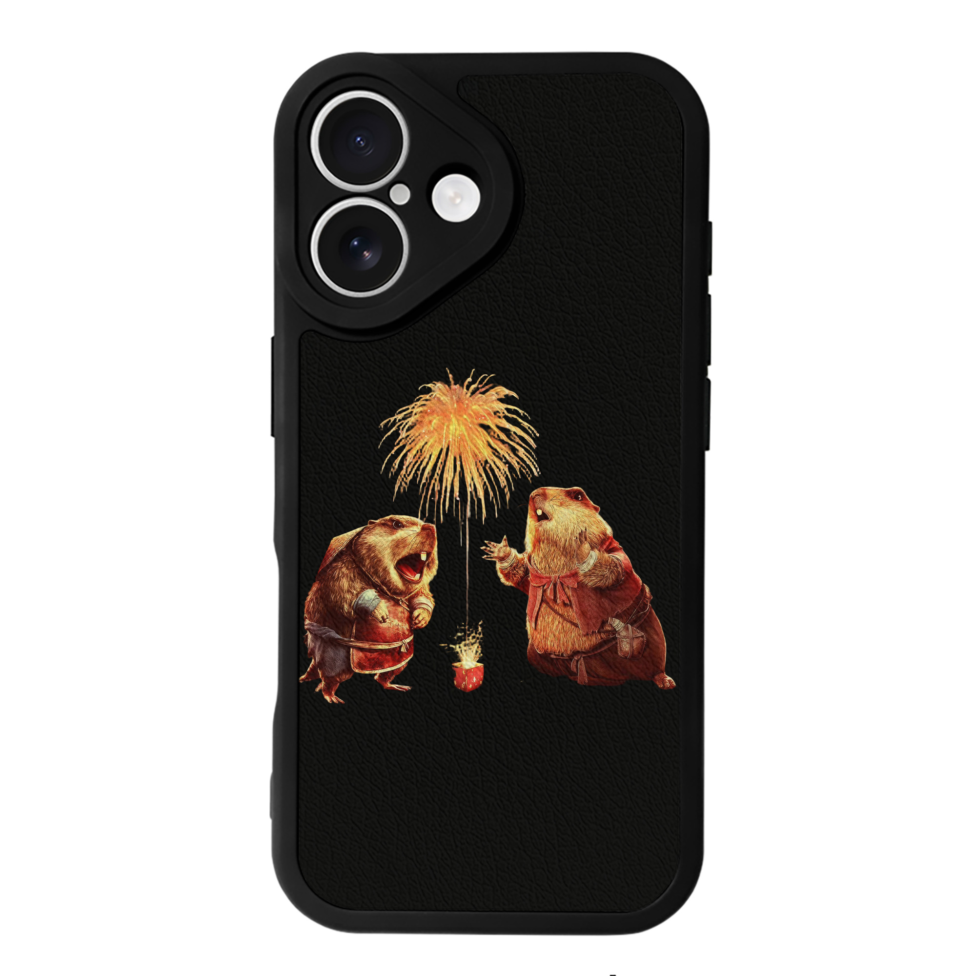 （画像用） Ne Zha 2 ナタ 魔童の大暴れ 【iPhone 16シリーズ対応】シリコンスマホケース（レザー調） 材質：シリコン